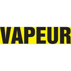 Self-Stick Vinyl Pipe Markers, Vapeur, SAZ076, 5 Pack-Colour - Black on Yellow