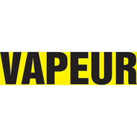 Self-Stick Vinyl Pipe Markers, Vapeur, SAZ076, 5 Pack-Colour - Black on Yellow