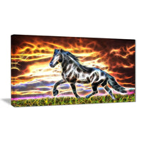 Designart Abstract Horse Animal Art Canvas, Multiple Sizes, (PT2444-32-16)-Print