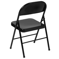 Flash Furniture Hercules Series Metal Folding Chair, Black, 4 Pack-Set of 4 Metal Folding Chairs