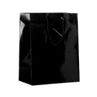 Jam Paper Glossy Gift Bags with Rope Handles - Large - 10" x 13" - Black - 3 Pack-Color: Black Glossy