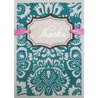 Rosedale 5-1/2" x 8" A Note Of Thank You Greeting Cards And Envelopes, 6 Pack (19900)-Printed on premium uncoated card stock