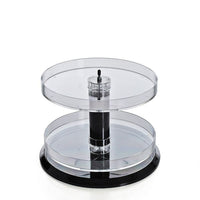 Azar Displays – Plateau ouvert rond à 2 niveaux en acrylique (227020)-Fabriqué en acrylique