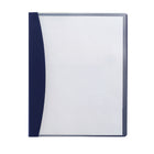 Wilson Jones - Couverture de rapport à pince pivotante cachée - lettre - capacité de 30 feuilles - bleu avec devant transparent-Couverture de rapport avant transparente avec pince pivotante cachée