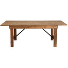 Flash Furniture HERCULES Series 7' x 40" Rectangular Antique Rustic Solid Pine Folding Farm Table-Rustic Style