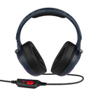 Havit USB 7.1 Surround Sound, Passive Noise Reduction,with RGB Colour & Microphone - Navy Blue-Navy blue colour, all-inclusive skin earmuffs