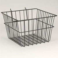 Wamaco Slatwall/Gridwall Wire Basket - 12"W x 12"D x 8"H - Black - 2 Pack-Size: 12"W x 12"D x 8"H