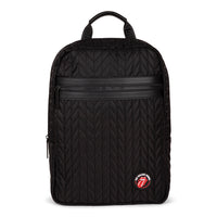 The Rolling Stones Iconic Collection Quilted Backpack - Black-Black, nylon