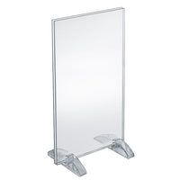 Azar Displays 14" x 8.5" Vertical/Horizontal Dual-Stand Acrylic Sign Holder, Clear, 10 Pack (132706)-Perfect for schools, businesses, homes, and retail stores