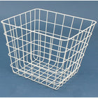Cathay Importers - Panier carré en fil d'acier, 10 haut. x 12,5 lar. x 11,5 prof. (po), blanc, paq./2-Panier en fil d'acier blanc