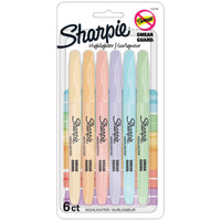 Sharpie Chisel Tip Pocket-Style Highlighters - Assorted Pastel Colours - 6 Pack-Chisel Tip Highlighter