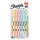 Sharpie - Surligneurs de poche pointe biseautée de - couleurs pastel variées - Paquet de 6-Surligneur à pointe biseautée