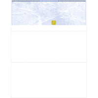 Deluxe Top Laser Cheque Blue with Gold Hologram, French, 8.5" x 11", 500 Pack-Laser cheque with hologram