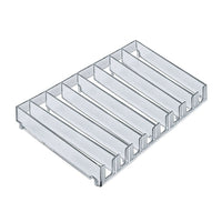 Azar Displays 8-Compartment Modular Tray Inserts, 2 Pack (225918)-Dimensions: 1.12"H x 11.75"W x 7.87"D
