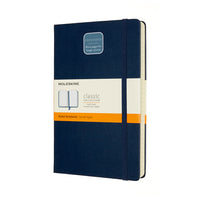 Moleskine Ruled Hard Cover Classic Expanded Notebook - Large - Sapphire Blue - 5" x 8.25"-Portrait Style