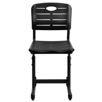 Flash Furniture – Chaise d’école à tréteaux en T ajustables, noir (YUYCX09010)-Chaise de salle de classe avec cadre robuste