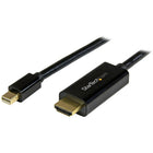 StarTech Mini DisplayPort to HDMI Adapter Cable, 10 ft, 4K, 30 Hz (MDP2HDMM3MB)-Astonishing video quality with support for video resolutions up to 4K at 30 Hz
