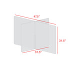 Mark Maker 4 Way Table Divider - 47.5" L x 31.5" W x 31.5" H - 1/4" clear acrylic - no pass throughs-Made from 1/4” clear acrylic.