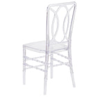 Flash Furniture Flash Elegance Crystal Ice Stacking Chair with Designer Back-Clear Ice Finish