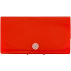 JAM Paper 13-Pocket Expanding File with Button & String Closure, Check Size, 5" x 10.5", Red, 2 Pack (2167012z)-Envelopes are 5" x 10.5"
