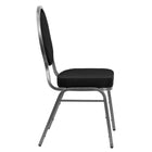 Flash Furniture Black Vinyl Side Reception Chair with Chrome Sled Base - 4 Pack-500 lb. Weight Capacity