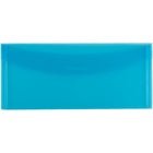 JAM Paper #10 Plastic Envelopes with Tuck Flap - 4 1/4" x 9 3/4" - Blue Poly - 12 Pack -Colour: Blue
