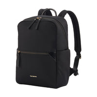 Samsonite 14.1" Rosaline Eco Laptop Backpack - Black-Exterior nylon fabric is made from Recyclex, a material created using 100% post-consumer recycled PET plastic