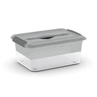 KIS Latchmate+  Carry-All Storage Bin with Organizer Tray, 14L, Clear-Multipurpose container with lid and organizer