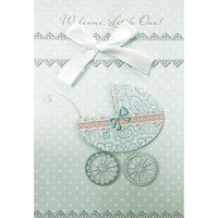 Rosedale 5-1/2" x 8" Baby Welcome Little One! Greeting Cards And Envelopes, 6 Pack (19679)-Printed on premium uncoated card stock