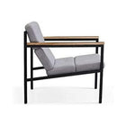 Plata Import Fabric Lounge Chair-grey Fabric