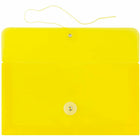 JAM Paper - Enveloppes en plastique avec fermeture à bouton et à cordon #10 Livret d'affaires - 5.25" x 10" - Jaune - Paquet de 12-Taille : #10 (5.25 po L x 10 po l)