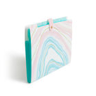 U Brands 5 Pocket Fashion Expandable File - Open Top - Pastel Geode (3305F06-24)-Expansion Range: 1 inch