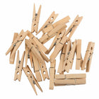 JAM Paper Wood Clip 2" Clothespins - Natural - 24 Pack-Size: 2 inches