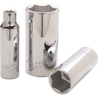 Gray Tools 10mm X 1/2" Drive 6 Point, Deep Length, Chrome Finish Socket-Size: 10mm