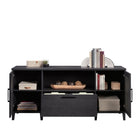 Sauder 433265 Tiffin Line Large Credenza - Raven Oak - 2 Box-Adjustable shelf behind each door.