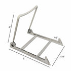Eddie's Adjustable Acrylic Display Easel - 3-7/8"H x 4"W - Clear/White - 12 Pack-3-7/8" H x 4" W