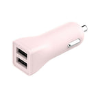 Basic Tech Dual USB Car Charger - Pink-Short Circuit Protection