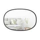 Umbra Hub Mirror Oval 24" x 36" - Black-Decorative Rubber Frame: Hub's innovative rubber frame not only adds to the look of this wall mirror, but also doubles as a protective bumper