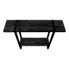 Monarch Specialties 2861 Accent Table - 48"L/Black Reclaimed Wood-Look/Black-9