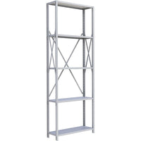 Metalware RK425 Boltless Shelving Unit, 5-Shelves, 36" x 12" x 100", Light Grey-Adjustable shelving system that provides high strength, yet economical storage capacity for your needs