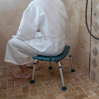 Flash Furniture HERCULES Series Adjustable Navy Bath & Shower Chair with Non-slip Feet-FDA Approved Stool