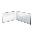 Azar Displays Dual Frame Sign Holders, 10 Pack (107704)-Clear Acrylic