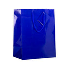 Jam Paper - Sacs-cadeaux brillants avec poignées en corde - Grand - 10 po x 13 po - Bleu - Paquet de 3-Couleur : bleu brillant