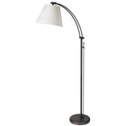 Dainolite Felix Modern Incandescent Adjustable Floor Lamp - 1 Light - Matte Black with White Shade -Black