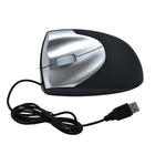 Intekview Left Hand Wired Ergonomic Mouse-Silicone gel scroll wheel, Laser technology