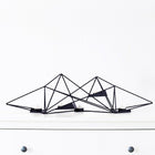 Truu Design Geo Prism Metal Tealight Candle Holder, 30 x 6.25 x 7.75 inches, Black-Material: made of high-quality, durable metal construction with a black matte finish, will look great on your coffee table