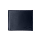 Champs Leather RFID Slim Wallet - Navy-Genuine Leather
