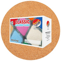 Sandtastik Classic Coloured Sand, 10 lb (4.5 kg) Box, Peach-Fine grain with natural sparkle throughout