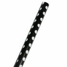 JAM Paper Gift Wrap - Polka Dot Wrapping Paper - 25 sq. ft. - Black with White Polka Dots-Black & White Polka Dotted Wrapping Paper