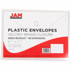JAM Paper - Enveloppes en plastique avec fermeture auto-agrippante - Livret d'indexation - 5.5" x 7.5" - Transparent - Paquet de 12-Quantité : 12 par paquet